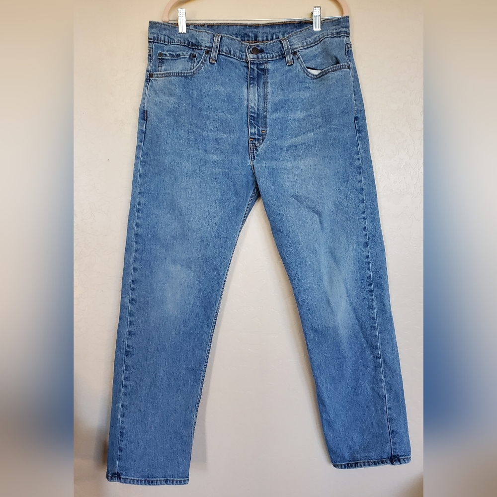 Levi's 505 Blue Denim Straight Leg Jeans Men's Size 38 W x 32 L